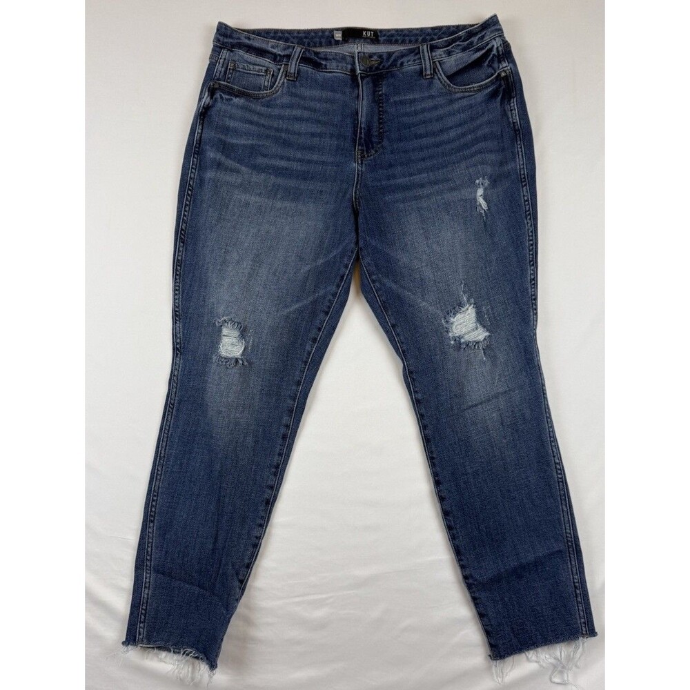 Kut From The Kloth Catherine High Rise Boyfriend Jeans Womens‎ 14W Stretch Denim - Picture 2 of 7